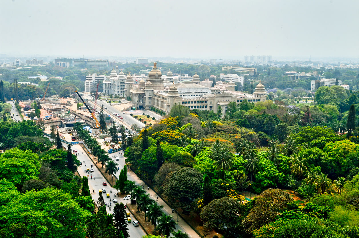 Aerial view of Bangalore city in south India. (Getty images)