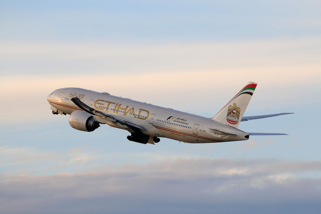 Etihad Airways said it would be conducting triple-daily flights on the Abu Dhabi-Delhi route instead of four flights in a day from March 19 to March 28. Credit: iStock Photo