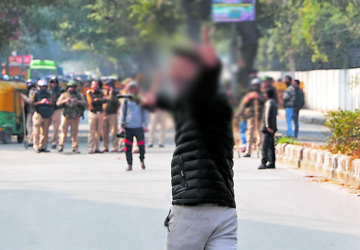 A minor had opened fire at the anti-CAA protesters at Jamia Millia Islamia on Wednesday. Credit: Reuters Photo