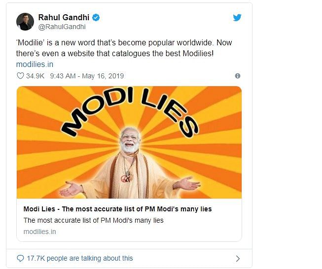 Screen Grab from Rahul Gandhi's Tweet