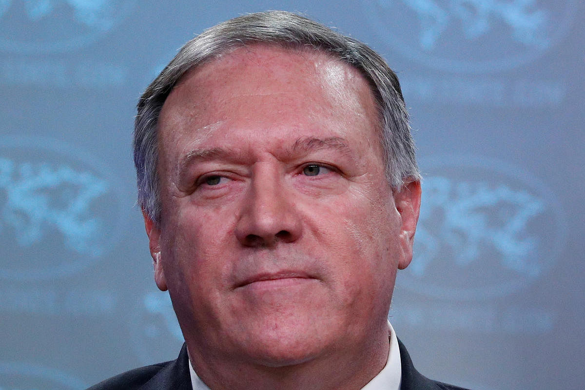 Iran has refused to join the regional and international consensus for peace, and is, in fact, actively working to undermine the peace process by continuing its long global effort to support militant groups there," Pompeo said at a State Department news conference. Credit: Reuters