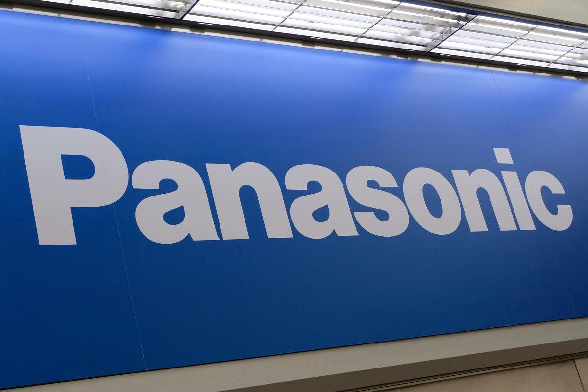 The logo of Japan's Panasonic is displayed at a railway station on May 18, 2020. Credit: AFP Photo