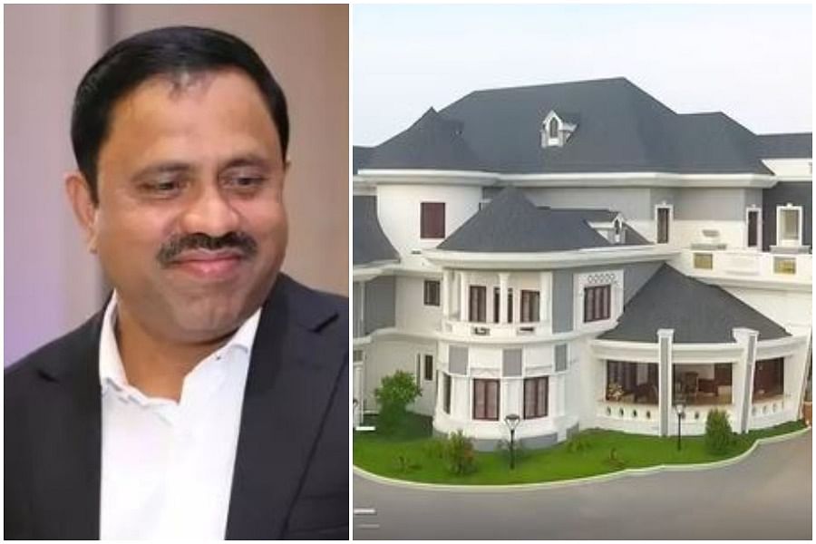 Joy Arakkal and his palatial house (DH photo)