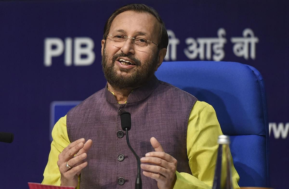 Some filmmakers accused Prakash Javadekar of creating a 'sanskari' panel that rejected any film even slightly critical of the BJP government. PTI file photo