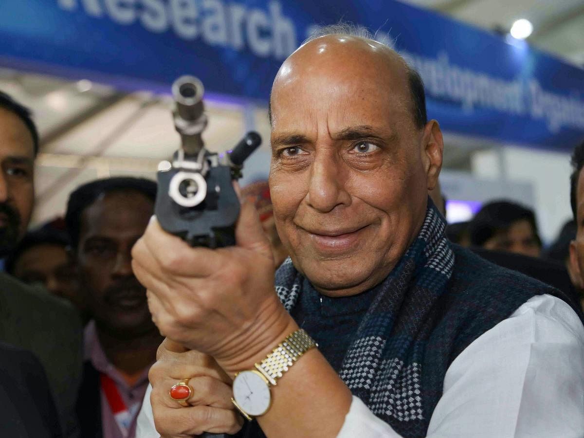 Defence Minister Rajnath Singh is slated to "perform the 'bhoomipujan' (ground-breaking) ceremony" on Friday for the construction of the new 'Sena Bhawan'. PTI file photo