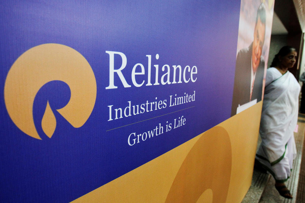 A poster of Reliance Industries(Reuters Photo)