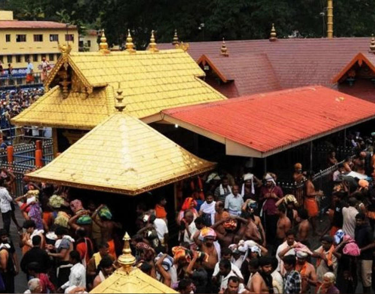  Lord Ayyappa temple at Sabarimala (DH File Photo)