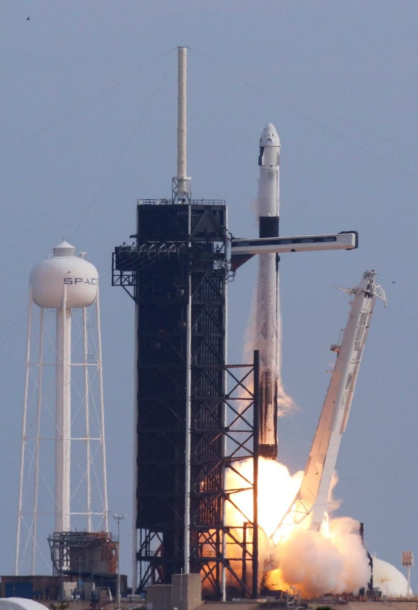 The astronauts would be sent to the ISS on a SpaceX Falcon 9 rocket. Reuters/File