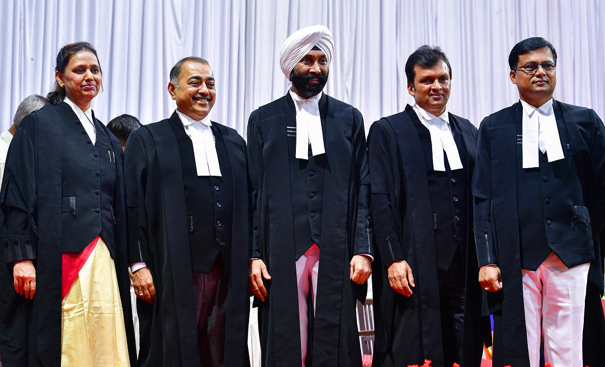 Justice Pradeep Singh Yerur (centre). DH FILE PHOTO