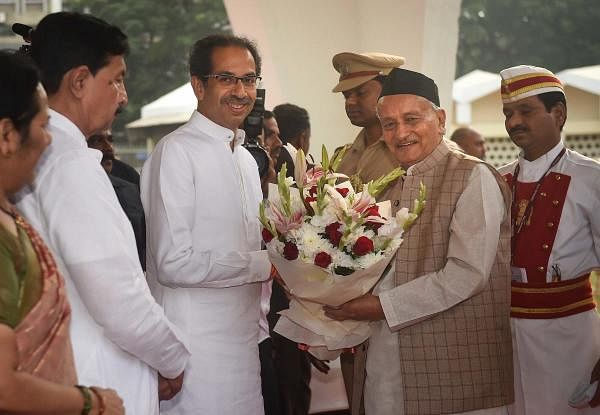 Maharashtra Chief Minister Uddhav Thackeray and Maharashtra Governor Bhagat Singh Koshyari. (Credit: PTI Photo)