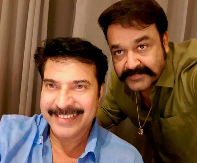 Mammootty and Mohanlal are good friends. (Credit: Twitter/@Mohanlal)