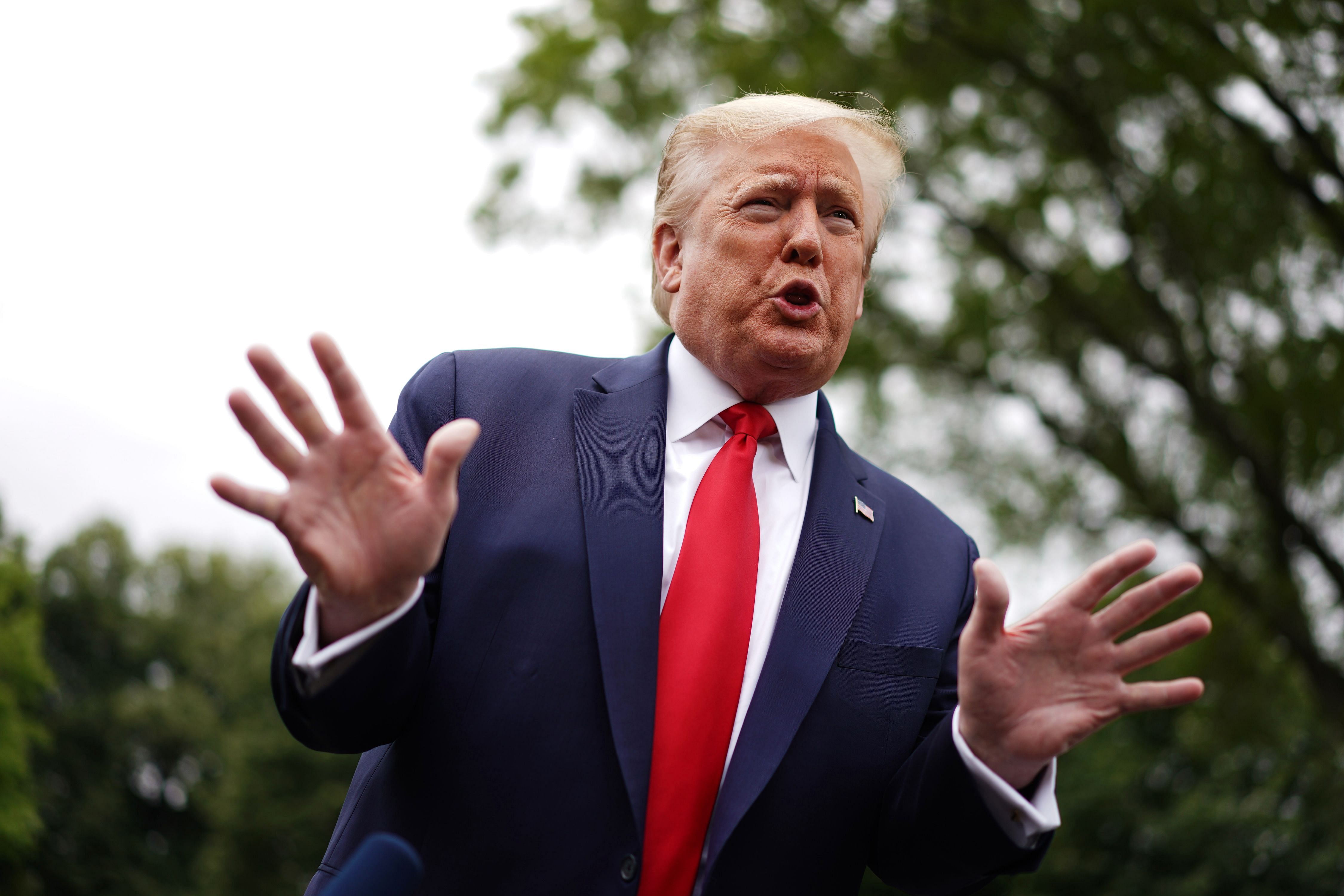 Trump said Thursday that the United States is withdrawing from the Open Skies arms control treaty with Russia, accusing Moscow of breaking the terms. (Photo by AFP)