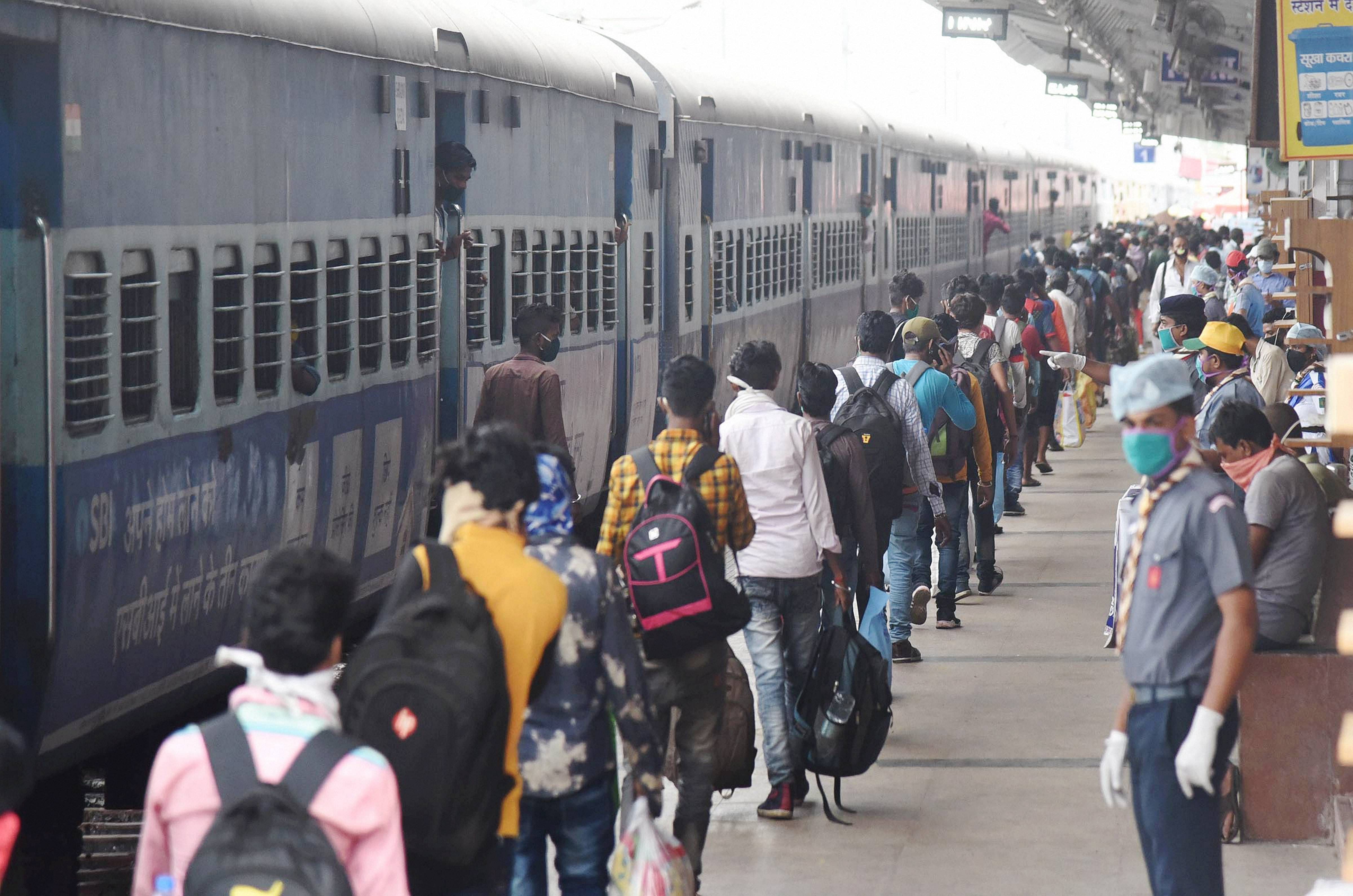 The railways on Saturday said that over the next 10 days it will operate 2,600 trains and carry 36 lakh migrant workers home. (Credit: PTI Photo)