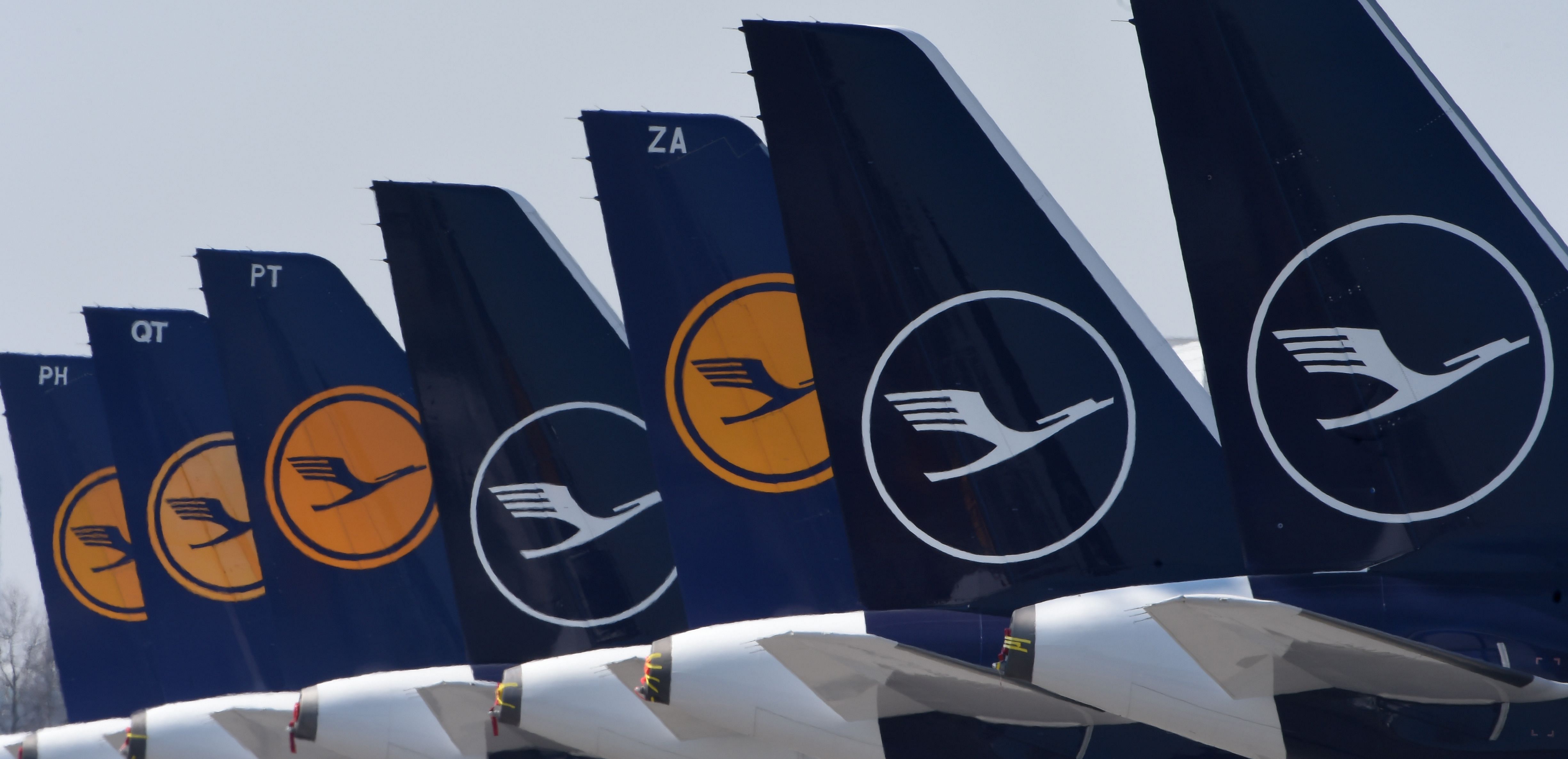 In this file photo taken on April 1, 2020 Planes of the German airline Lufthansa are parked at the "Franz-Josef-Strauss" airport in Munich, southern Germany. (Credit: AFP Photo)