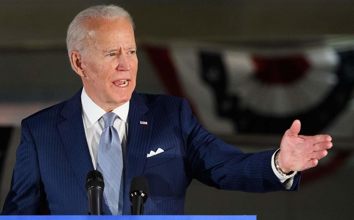 Democratic presidential candidate Joe Biden