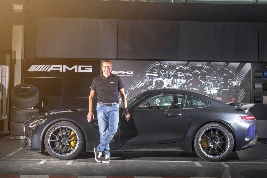 Martin Schwenk, MD and CEO, Mercedes-Benz India, with the new AMG GT R