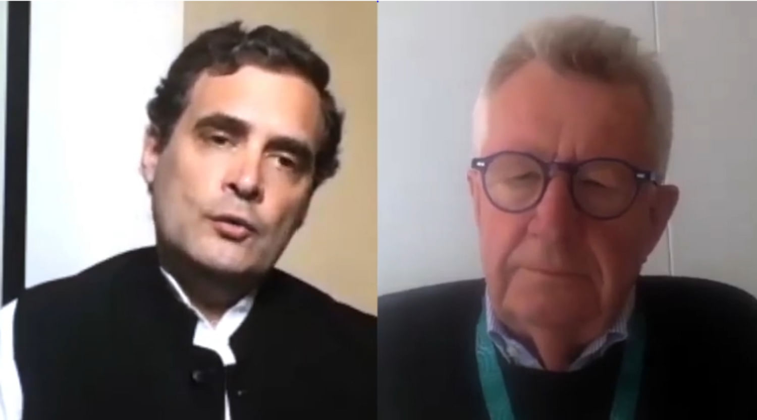 "I think for India, you will ruin your economy very quickly if you have a severe lockdown," said Professor Johan Giesecke in an interaction with Congress leader Rahul Gandhi (Youtube Screengrab)