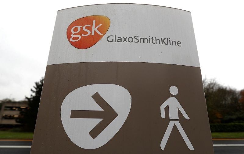 A GSK logo is seen at the GSK research centre in Stevenage. (Reuters Photo)