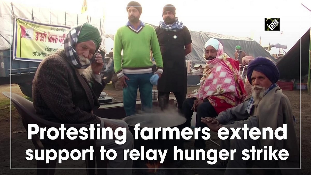 Protesting farmers extend support to relay hunger strike