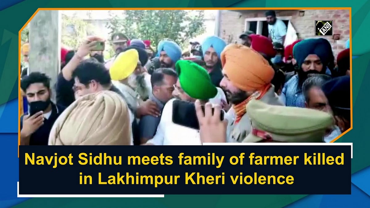 Navjot Sidhu meets family of farmer killed in Lakhimpur Kheri violence