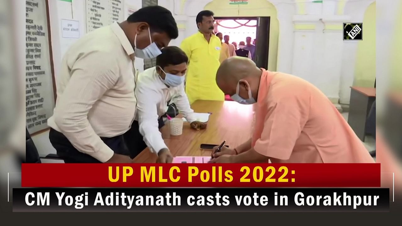 UP MLC Polls 2022: CM Yogi Adityanath Casts Vote In Gorakhpur