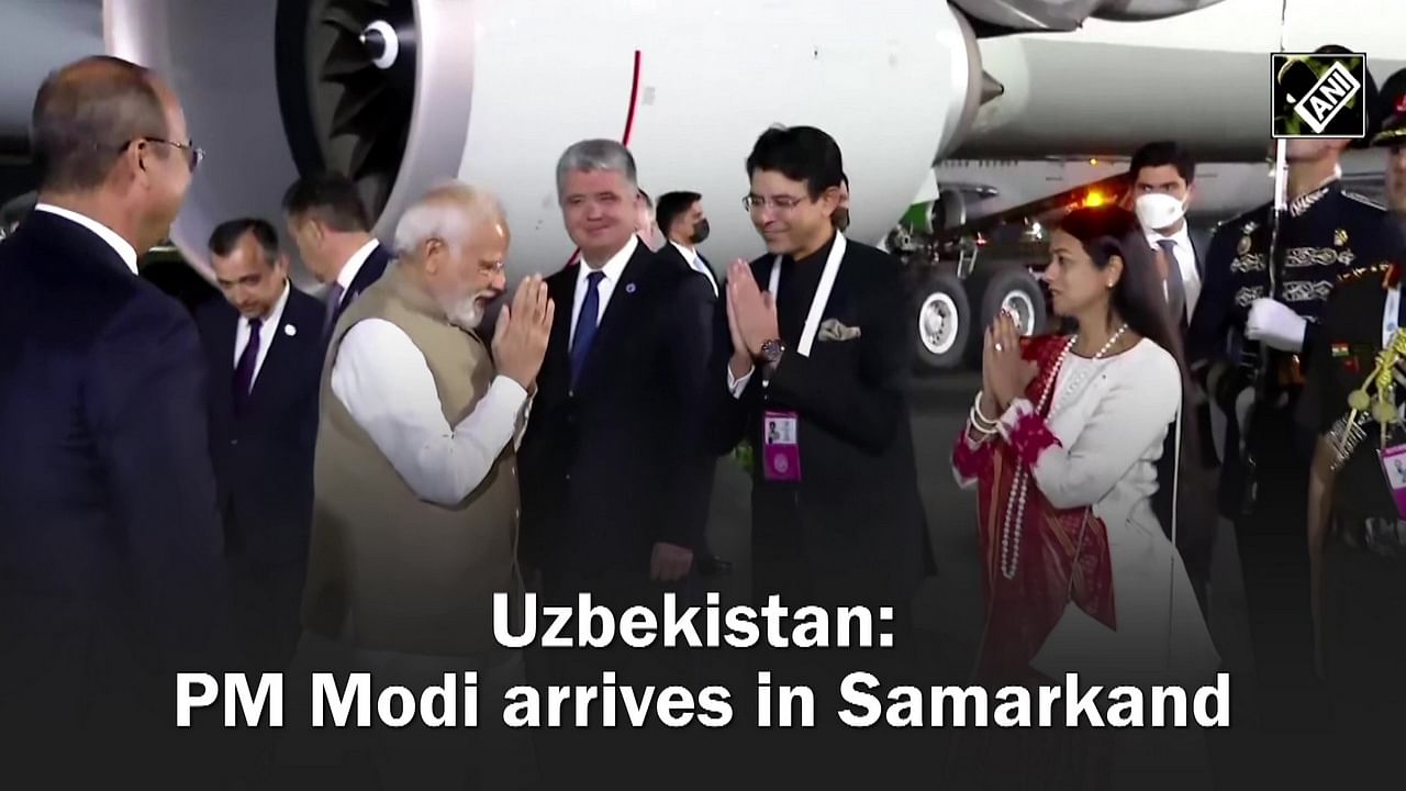 PM Modi Arrives In Samarkand For SCO Summit