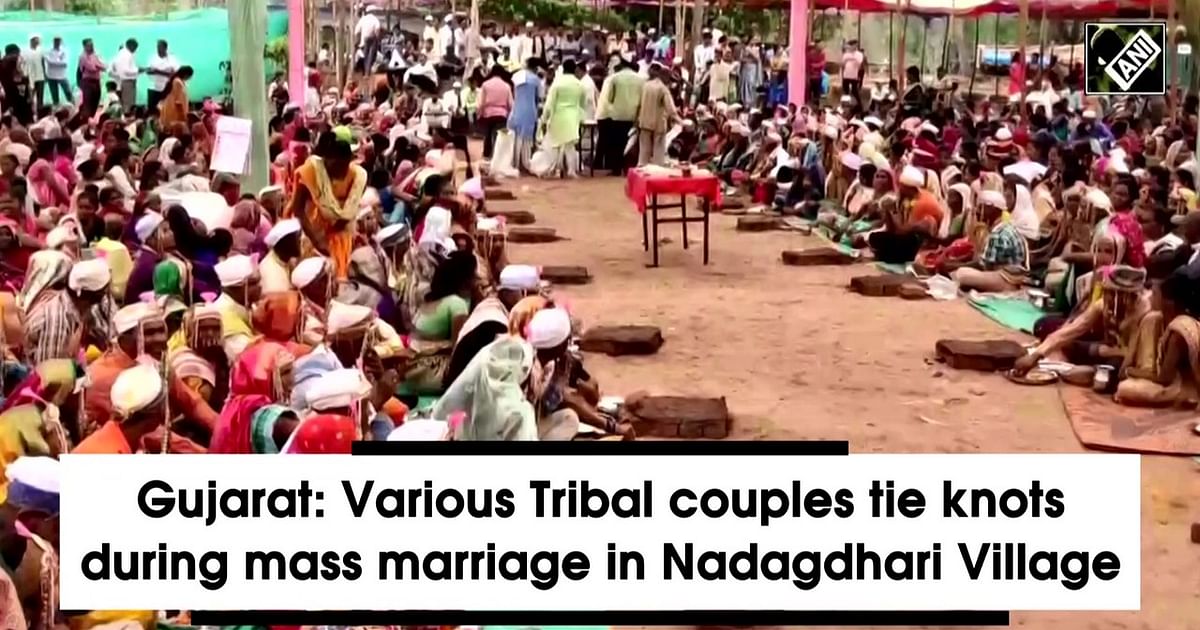 Gujarat Various Tribal Couples Tie Knots During Mass Marriage In Nadagdhari Village 