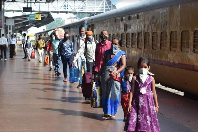Passengers reaching their destinatin by Shramik Special trains. (Photo credit: Northeast Frontier Railways, Maligaon, Guwahati) 