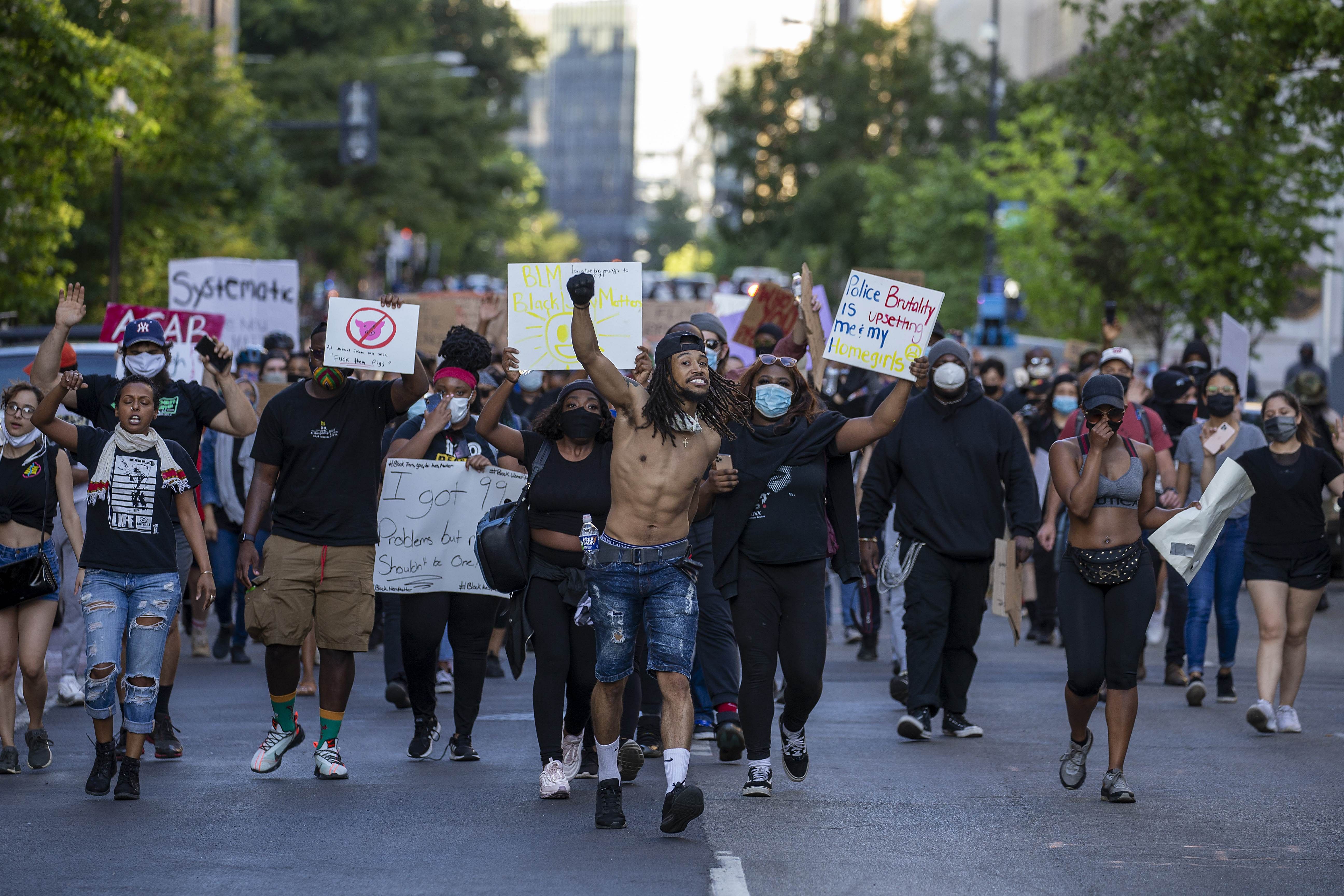Across the country, protests were set off by the recent death of George Floyd in Minneapolis, Minnesota while in police custody, the most recent in a series of deaths of black Americans by the police. Minneapolis police officer Derek Chauvin was taken into custody and charged with third-degree murder and manslaughter. (Credit: Getty Images/AFP)