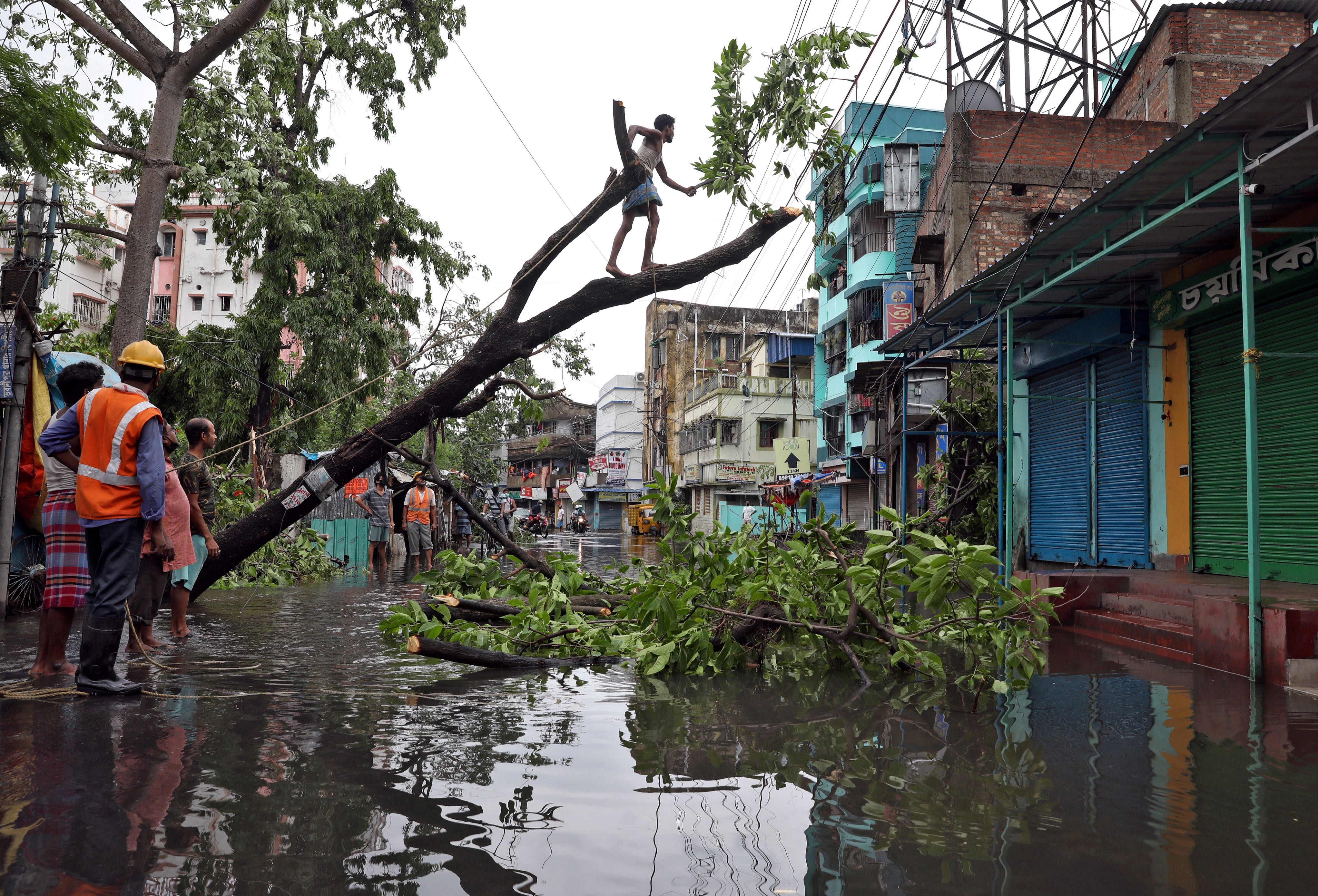'Amphan', the monstrous cyclonic storm that roared through the West Bengal coast, pulverising everything that blocked its path. (Reuters photo)