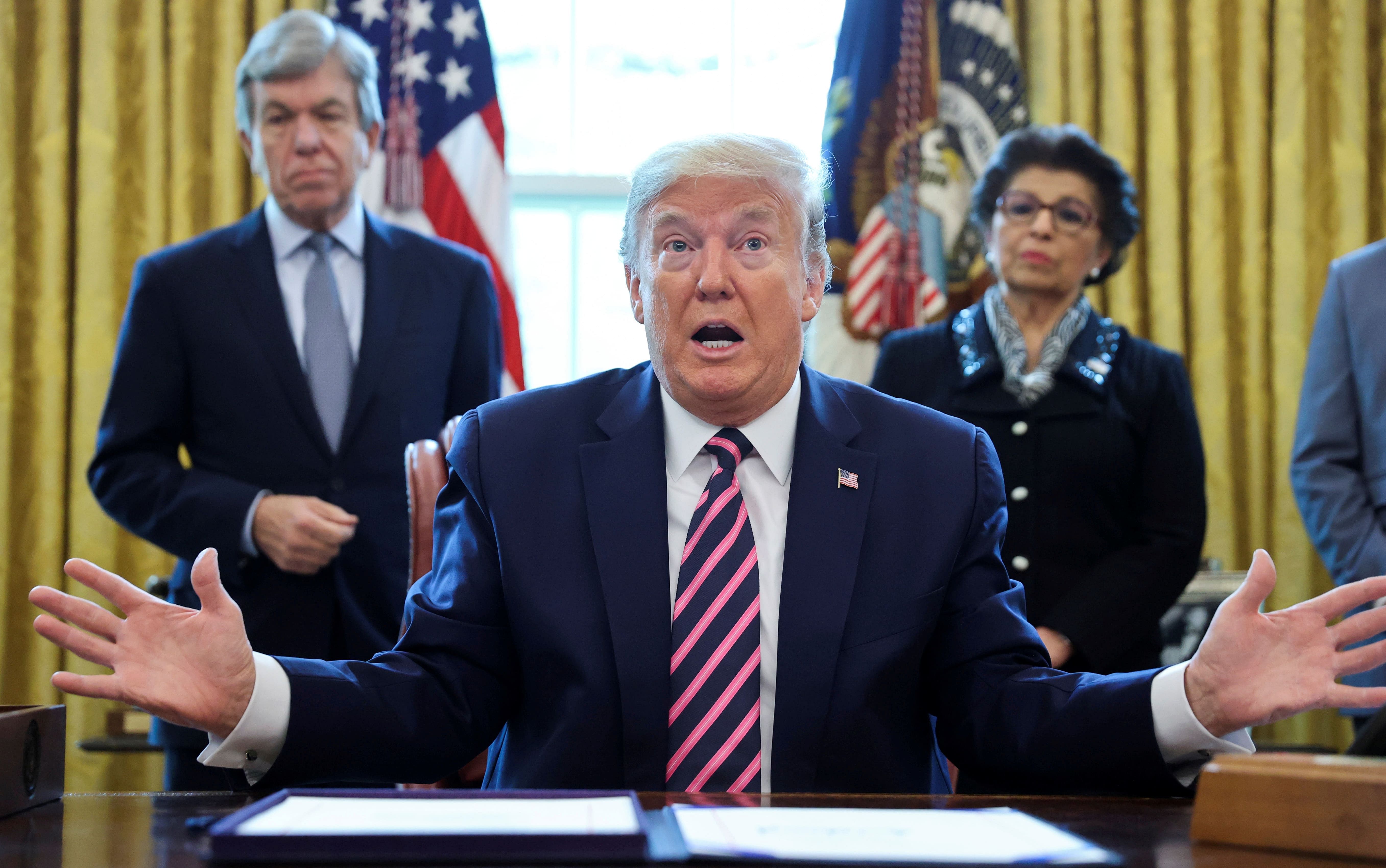 In a conference call with governors Monday quickly leaked to media outlets, Trump told state leaders they were "going to look like a bunch of jerks" if they were too soft. (Credit: Reuters Photo)