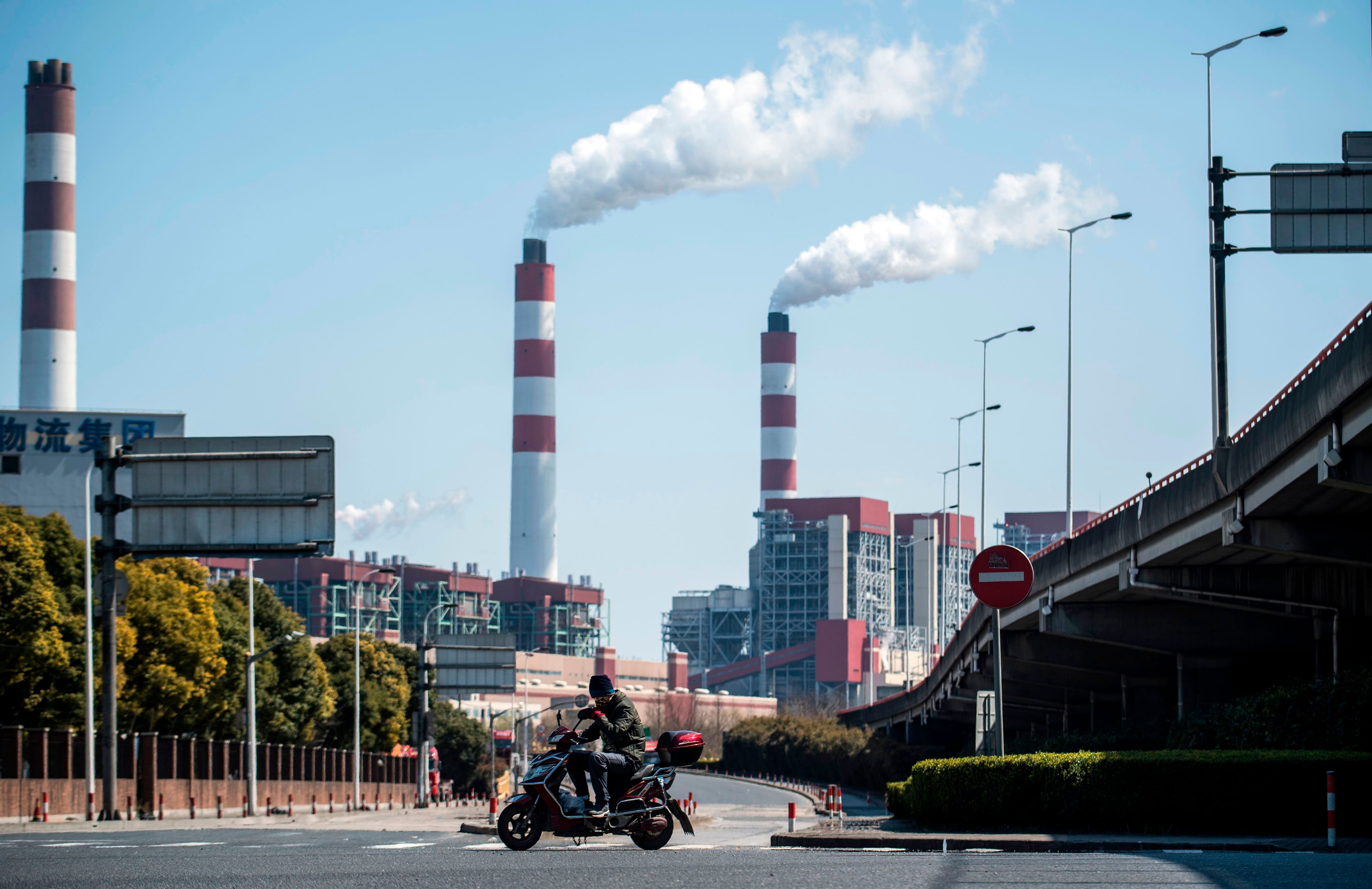 China cut its carbon intensity by 4.1% in 2019 from the previous year, according to environment ministry data. (Credit: AFP Photo)