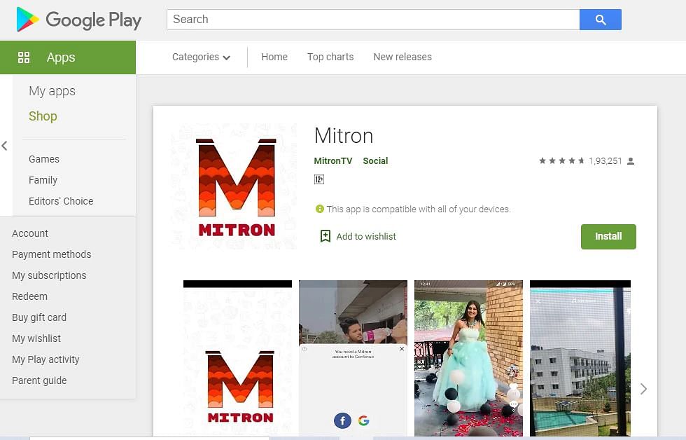 Mitron app has been removed from Google Play store
