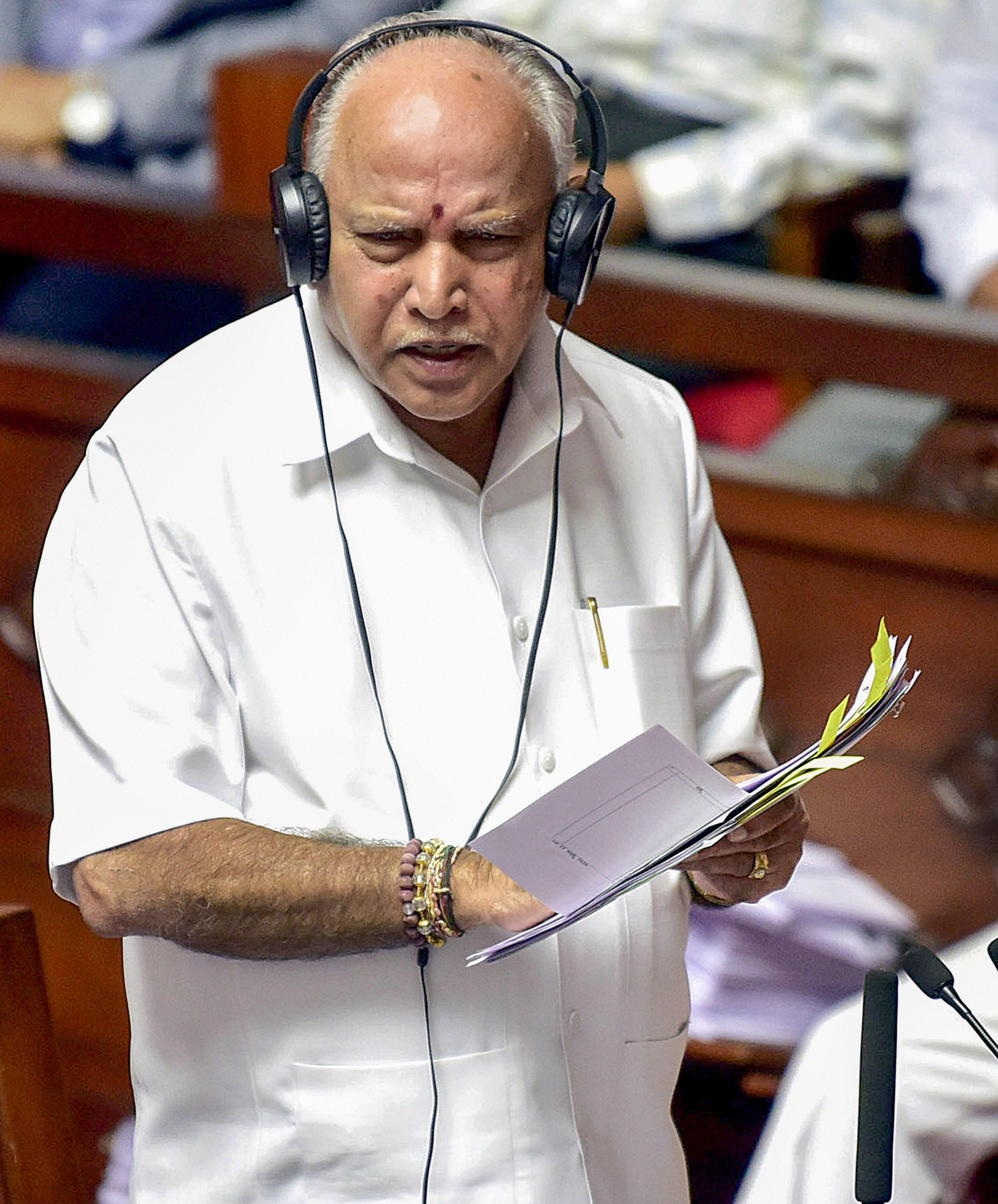 Karnataka Chief Minister B S Yediyurappa (PTI photo)