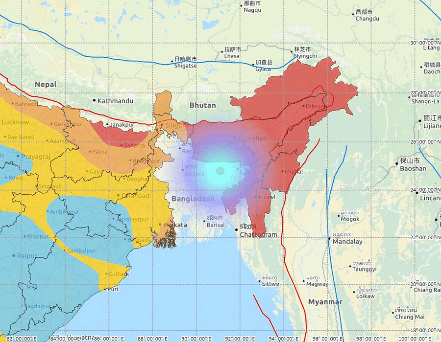 Map of epicenter of the earthquake.(Credit: seismo.gov.in)