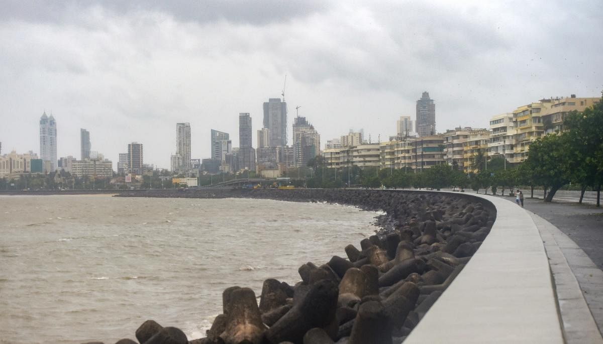 Marine Drive wears a deserted view after cyclone Nisarga made landfall, in Mumbai, Wednesday, June 3, 2020. (PTI)