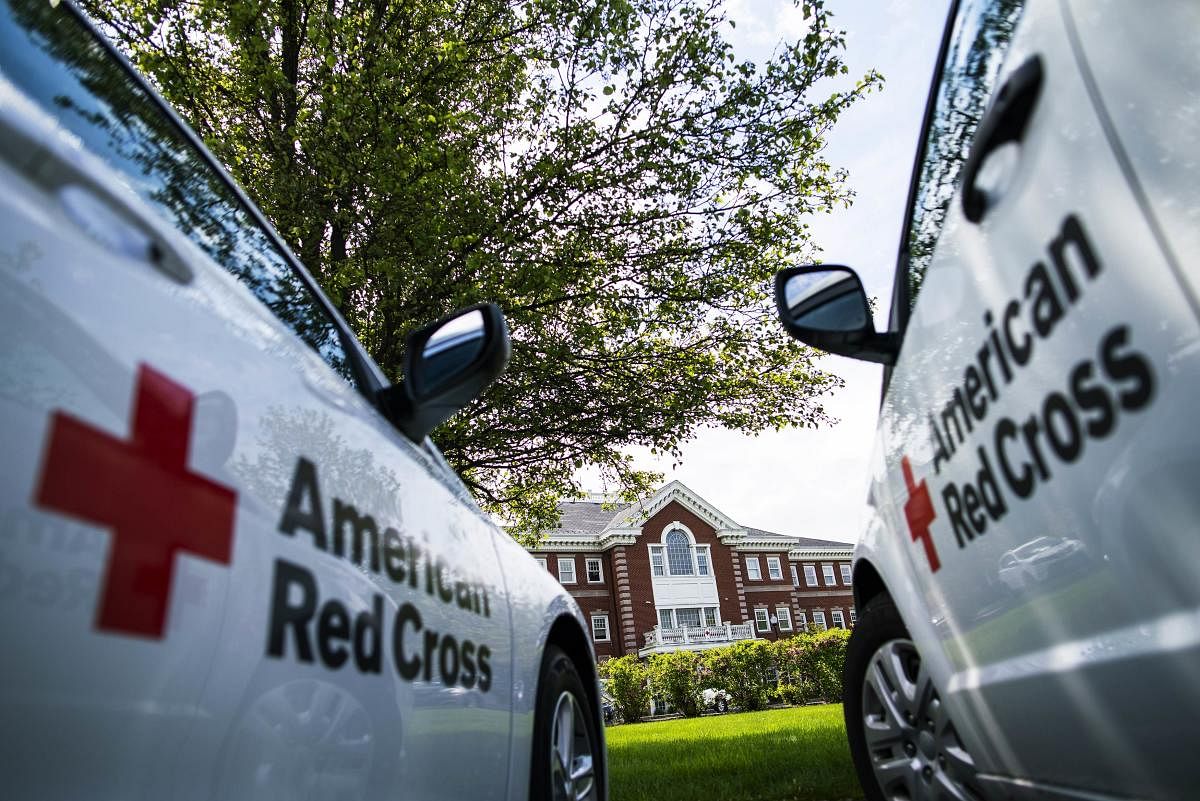 The exterior of an American Red Cross branch (AFP Photo)