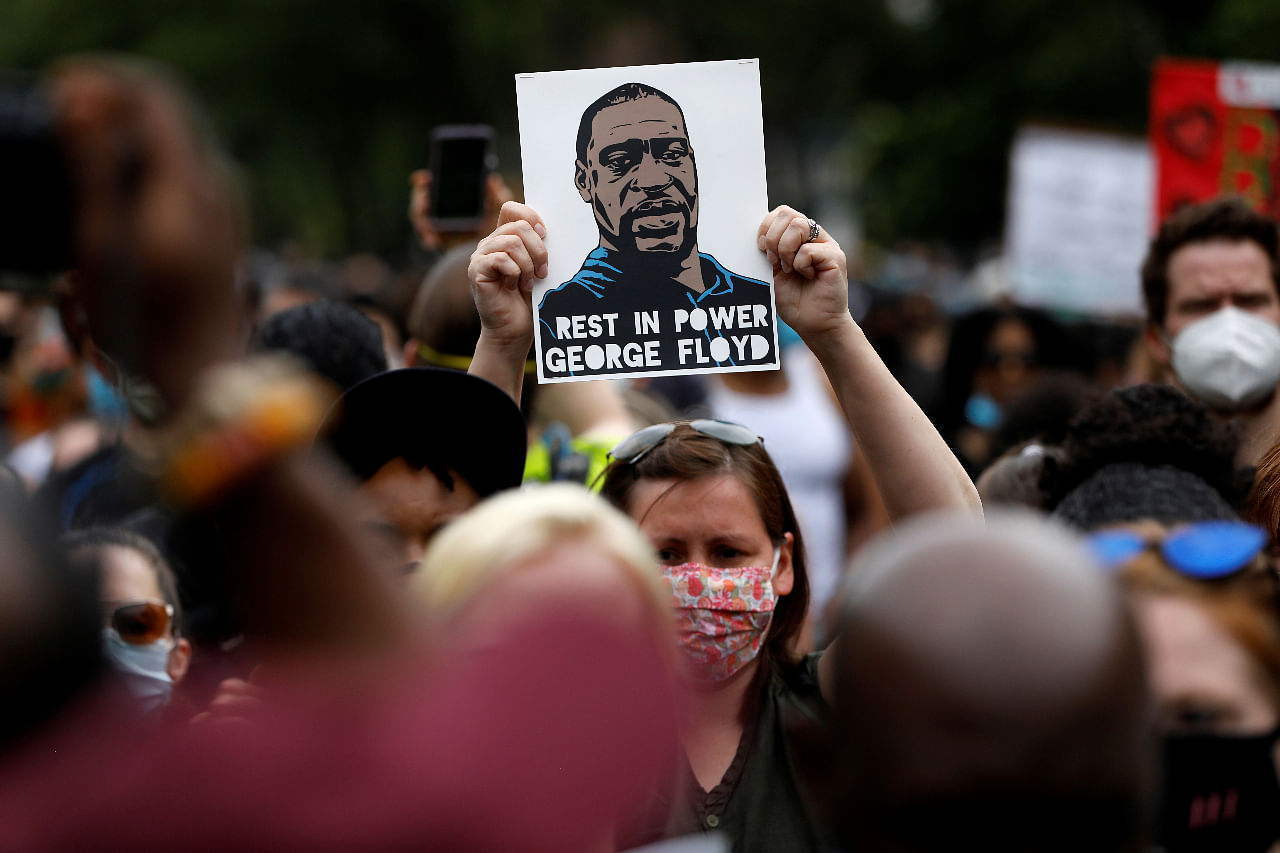People attend a public memorial after the death in Minneapolis police custody of George Floyd in the Brooklyn borough of New York City, New York, U.S., June 4, 2020. Credit: REUTERS