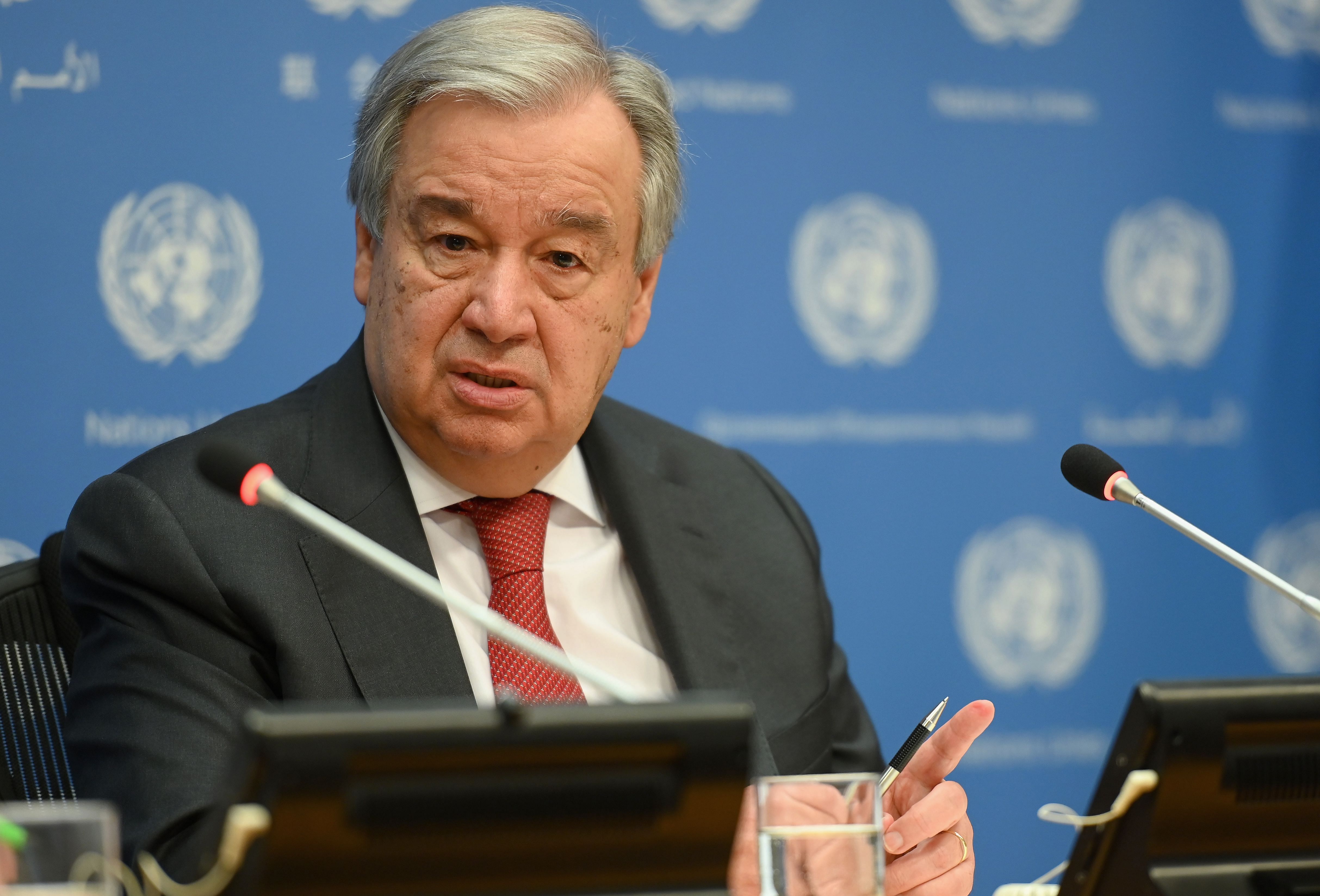 United Nations Secretary General Antonio Guterres. (AFP Photo)