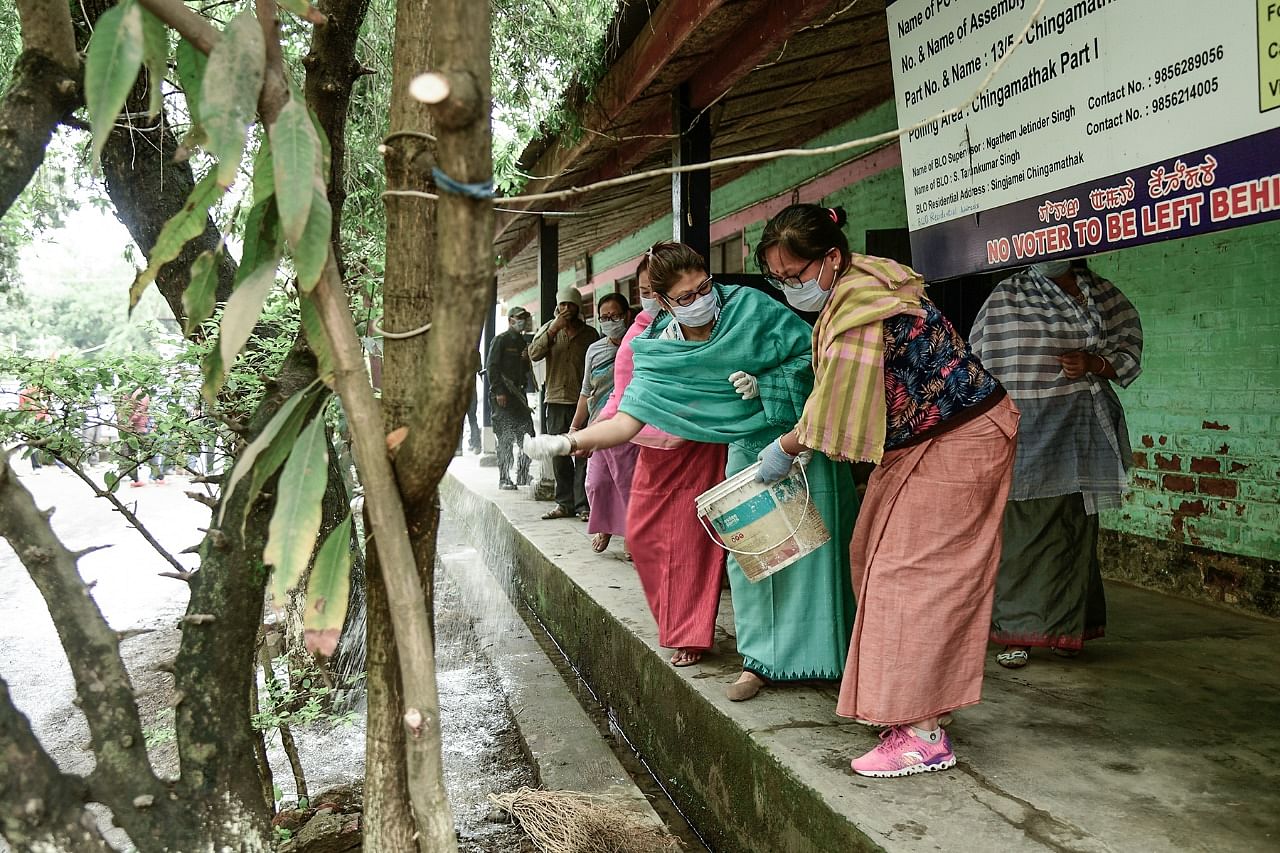 Quarantine centre at Singjamei in Imphal West district, Manipur. (DH Photo)