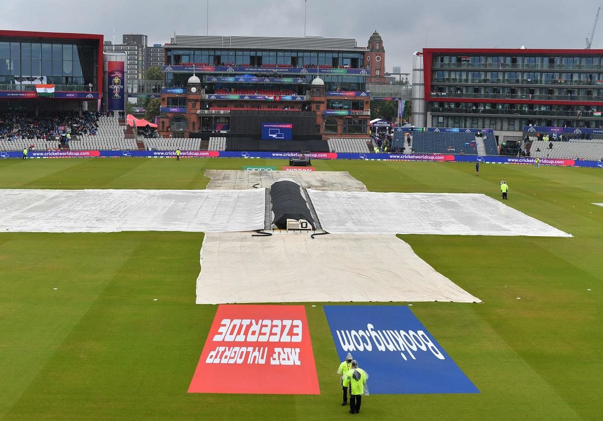 With an onsite hotel for accommodation, Old Trafford stadium in Manchester is one of the bio-secure venues for England’s Test series against the West Indies, beginning in July. AFP