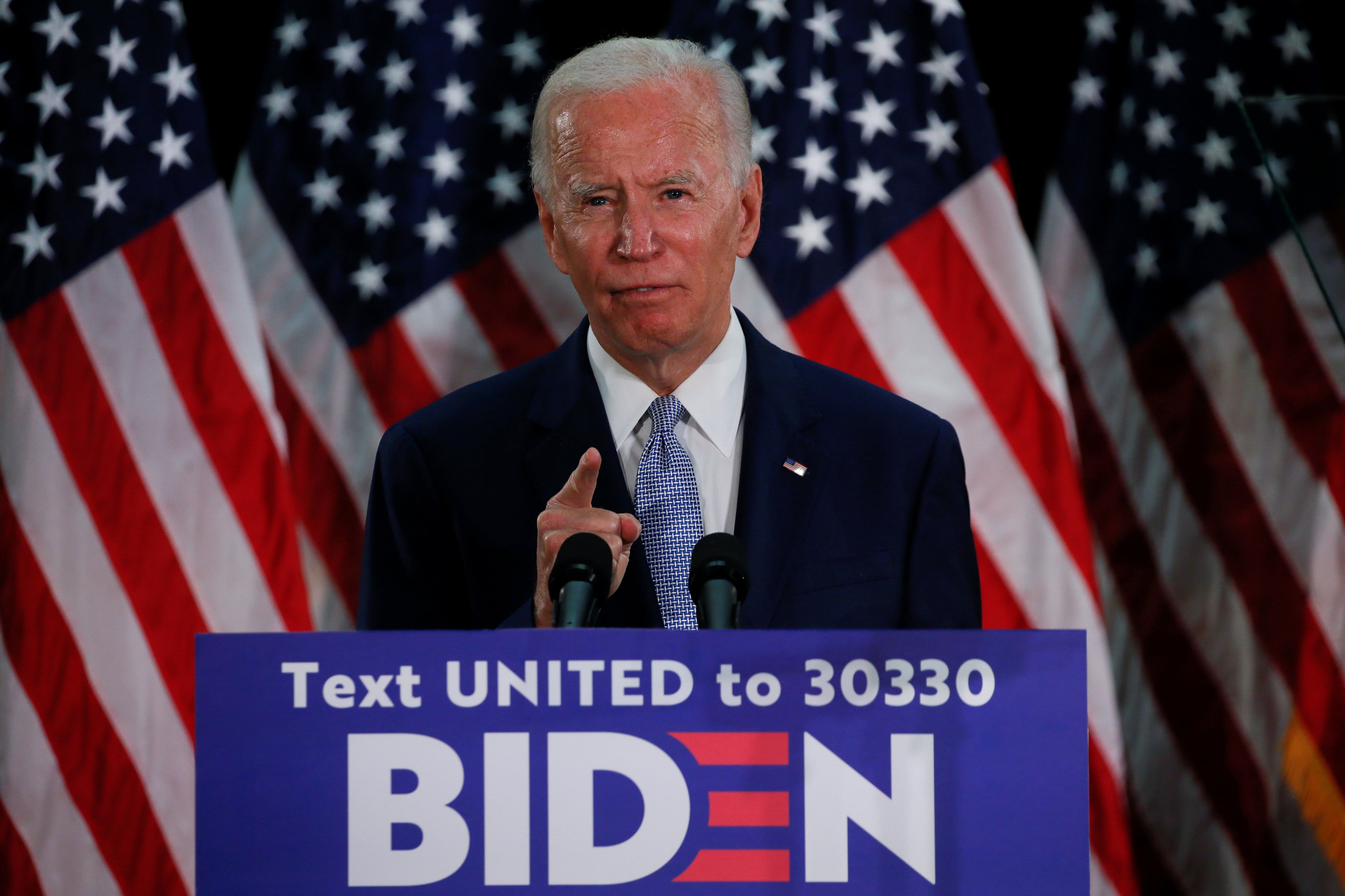 Biden now has 1,993 delegates, with contests still to come in eight states and three U.S. territories. Credit: Reuters Photo