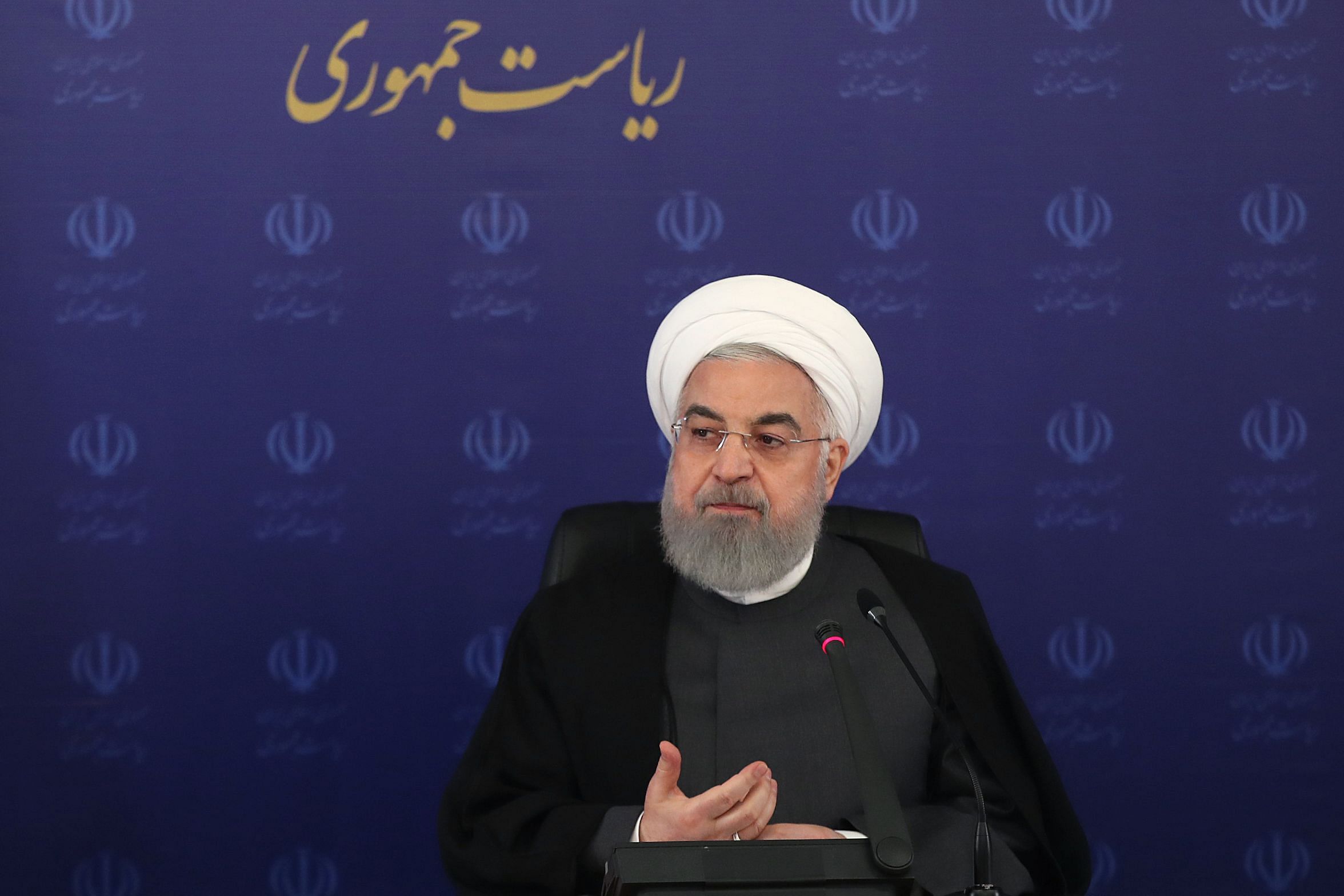 A handout picture provided by the Iranian presidency on June 6, 2020, shows President Hassan Rouhani. Credit: AFP Photo