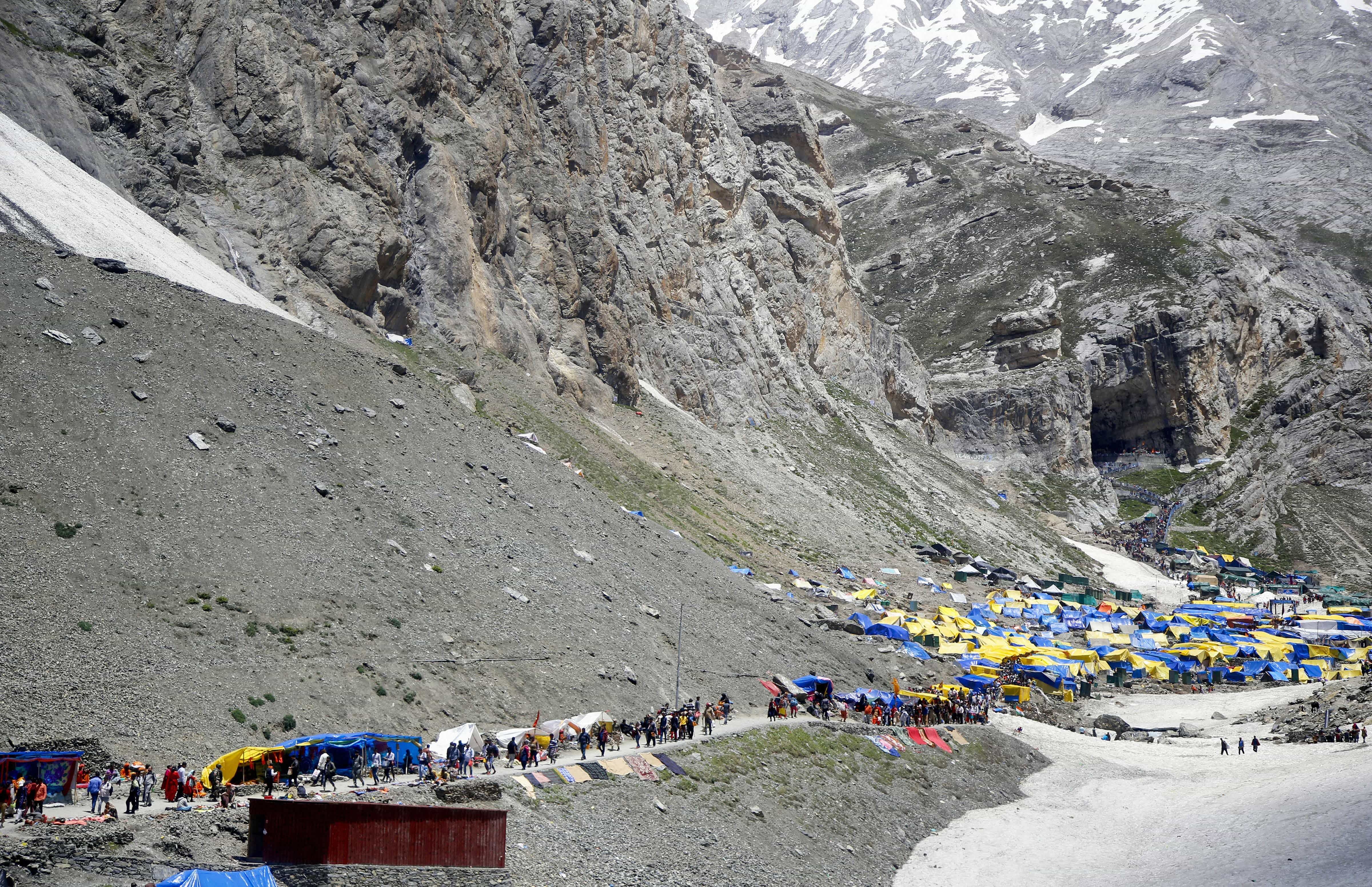 Normally, the ceremony marks the start of the Amarnath Yatra, which spans nearly two months. Credit: PTI Photo