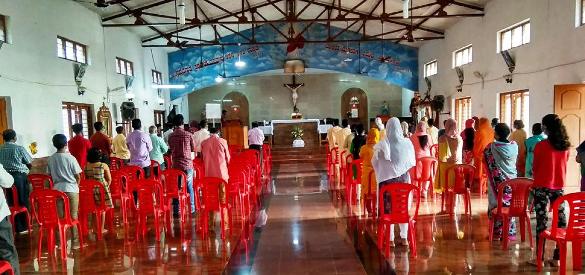 A mass was held at St Antony Church in Suntikoppa on Monday.