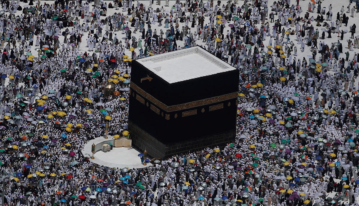 An aerial view of Kaaba at the Grand mosque in the holy city of Mecca. Reuters/File