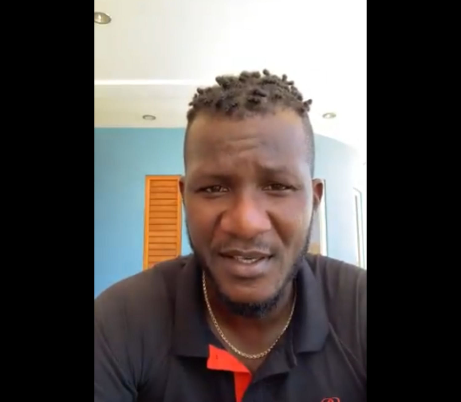Former West Indies captain Darren Sammy. Credit: Twitter video screengrab/@darensammy88