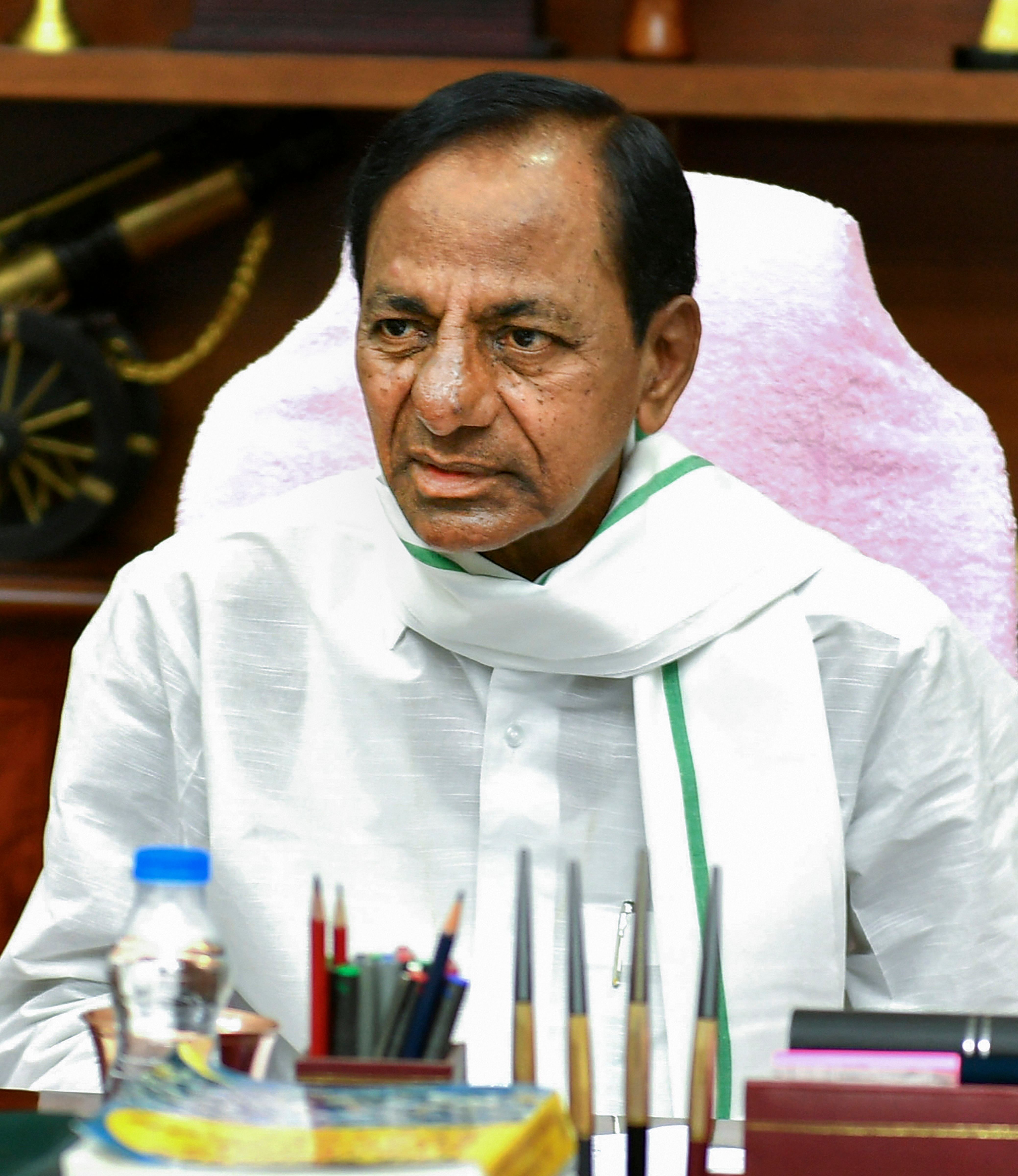 BJP leaders in Telangana were on Friday stopped from proceeding to the chief minister K Chandrasekhar Rao's office/residence. (PTI File Photo)