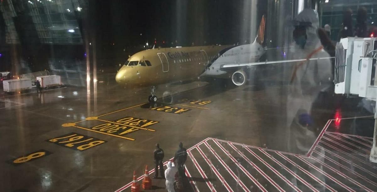 First Gulf Air flight (GF7272) with 175 passengers arrived in the wee hours of Thursday at Mangalore International Airport.