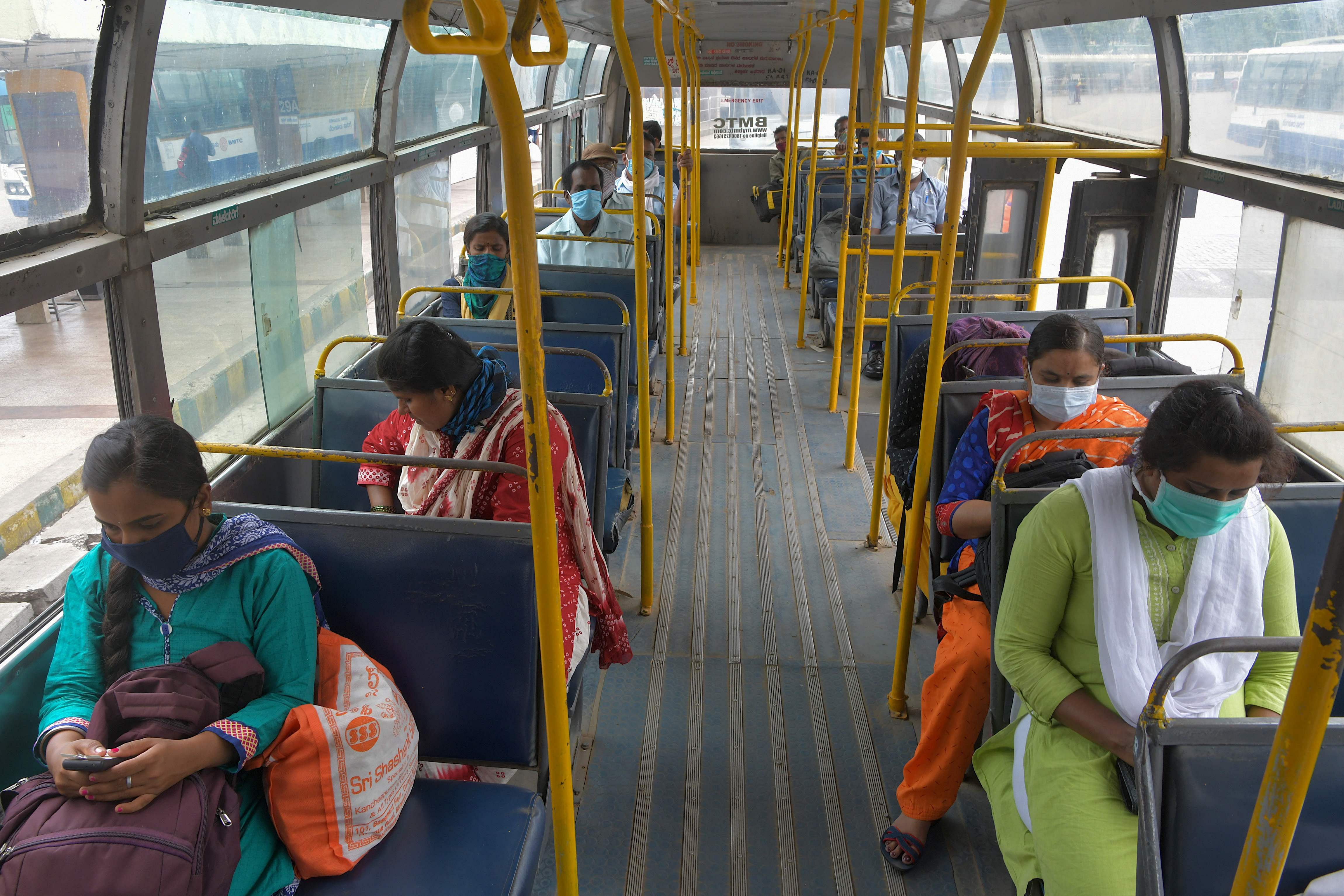Bangalore Metropolitan Transport Corporation (BMTC) bus in Bengaluru. Credit: AFP